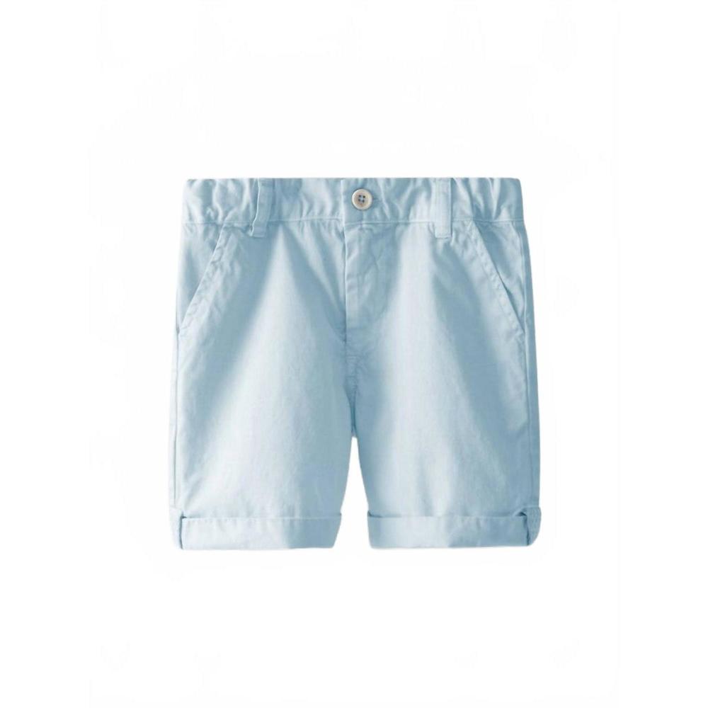 NEW LARANJINHA boy's plain twill shorts in english blue